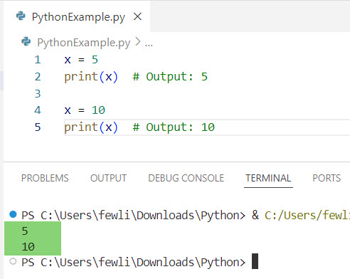 Change the Value of a Variable in Python