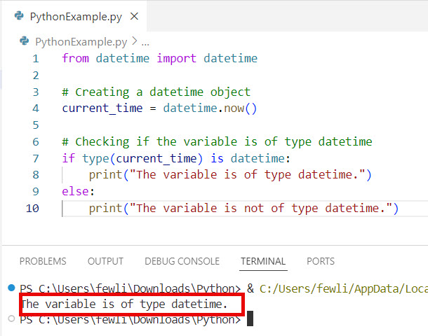 Check Variable Type is datetime in Python