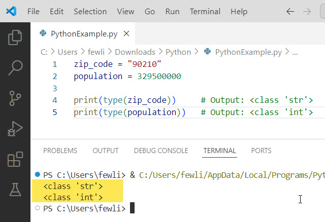 Check if a Variable is an Integer or String in Python