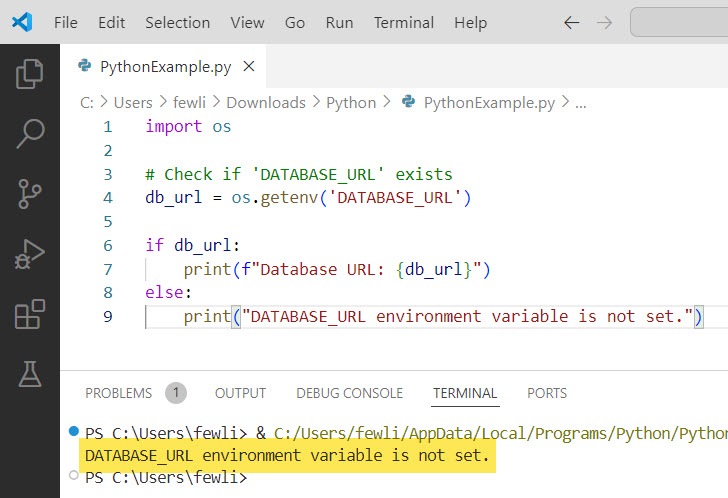 Check if an Environment Variable Exists in Python