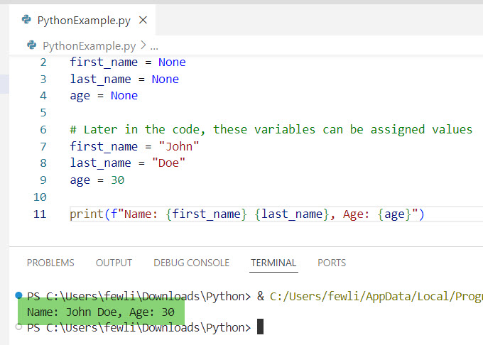 Declare a Variable Without Assigning a Value in Python