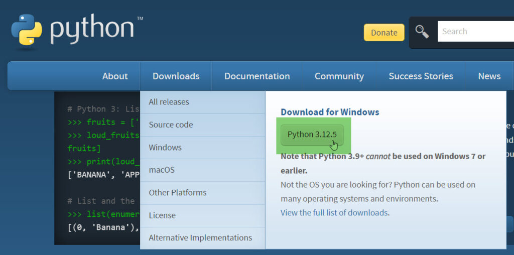 Install Python on Windows