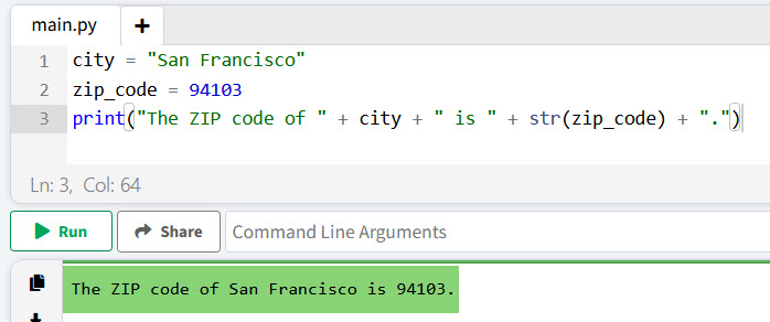 Print string and variable without space in Python