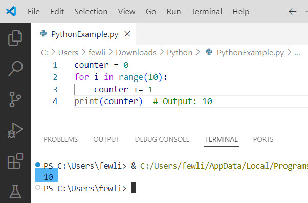 how to add 1 to a variable in python