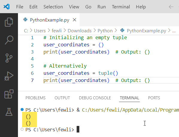 initialize empty variable in python