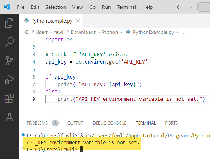 python check if environment variable exists