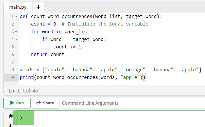 unboundlocalerror local variable referenced before assignment python