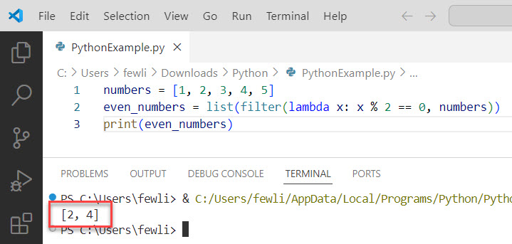 How to Replace For Loop with Lambda in Python