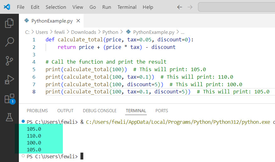 Optional Arguments in Python Functions