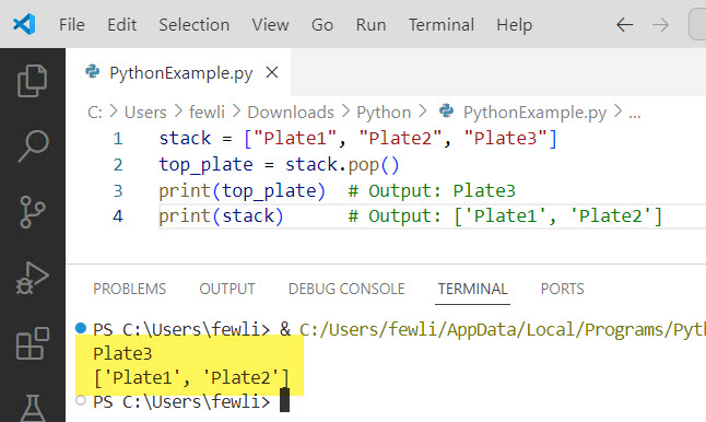 Python POP Function Examples