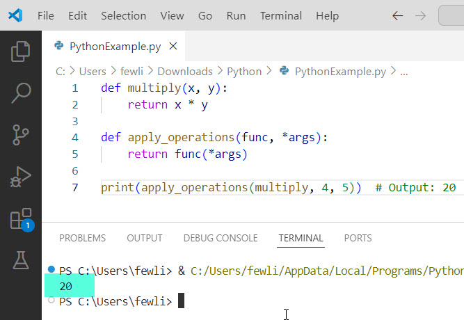 Python Pass a Function as an Argument