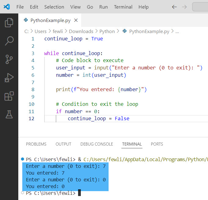 Python do while loop