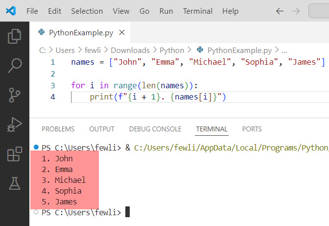 Python range function