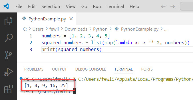 Replace For Loop with Lambda in Python