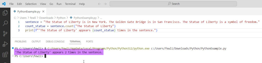 python count function