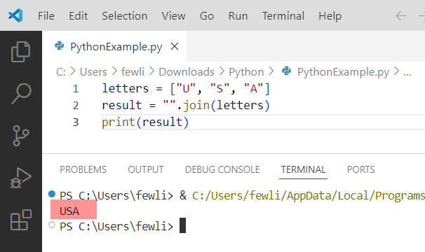 join Function in Python Examples