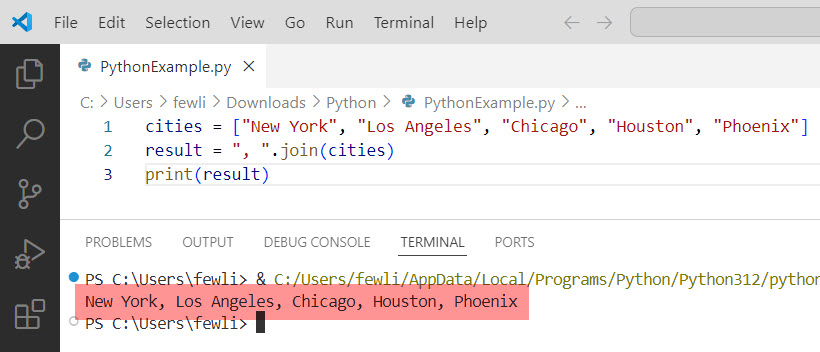 join Function in Python
