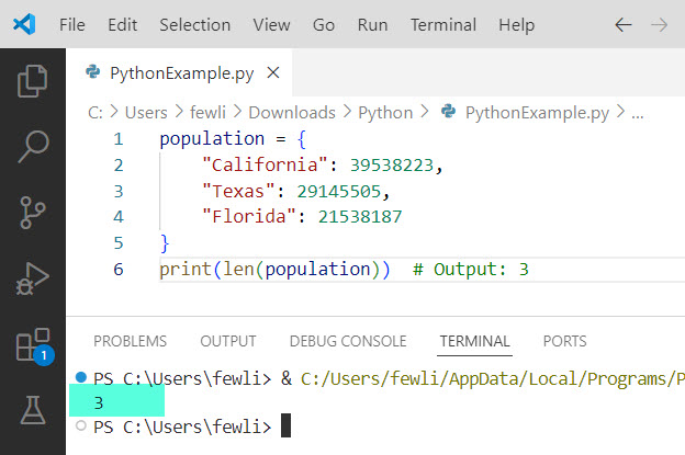 what is the len function in python